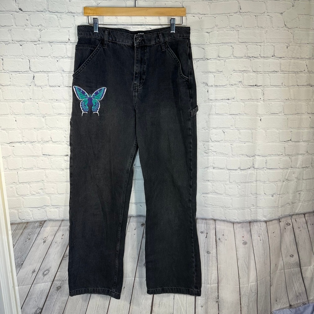 BDG Urban Outfitters Butterfly Skate Fit Carpenter Jeans Black 32x32